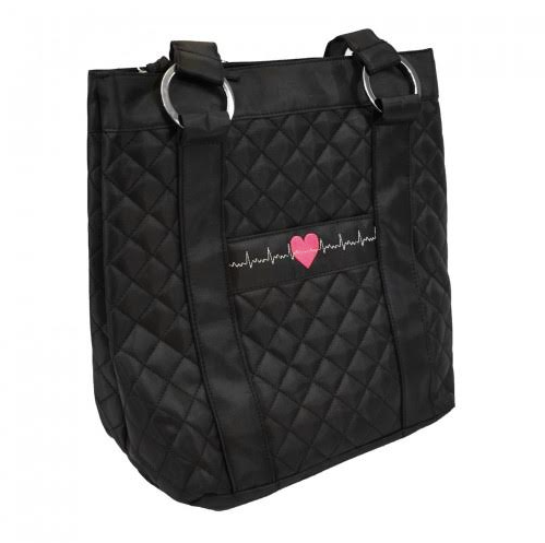 EKG Heart Deluxe Quilted Tote