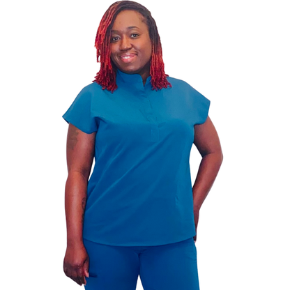 Energy- Mandarin Collar Performance Scrub Top